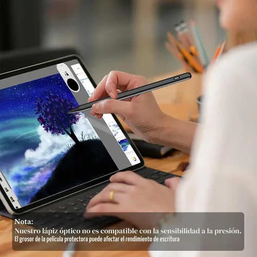 Vista 7 de Lápiz óptico para tableta Android, lápiz de tableta con punta Pom para ios/Android, lápiz óptico activo recargable para iPhone