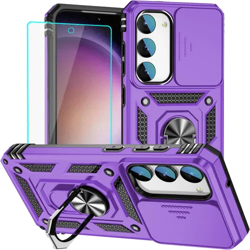 Vista 18 de HNHYGETE Funda para Samsung S23 con protector de pantalla HD: [grado militar de 20 pies probada en caídas] Funda protectora a prueba de golpes