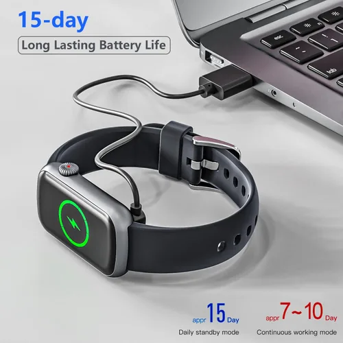 Vista 7 de FITVII Slim - Rastreador de actividad física con oxígeno en sangre, presión arterial, monitoreo de frecuencia cardíaca y sueño 24/7, rastreadores
