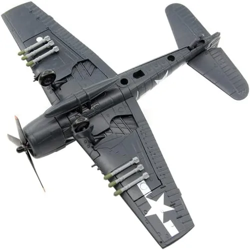 Vista 7 de Adorno de regalo de la batalla de la Segunda Guerra Mundial de la Segunda Guerra Mundial de los Estados Unidos F6F Hellcat Fighter Diecast Metal