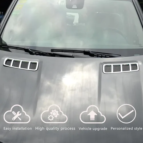 Vista 2 de Ajuste de la etiqueta engomada de la capilla del techo del motor del ABS Chrome para Mercedes Benz ML GL GLE GLS 2013-2017