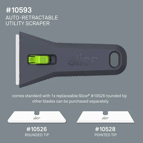 Vista 7 de Slice 10593 Regular - Auto-retráctil, Raspador Utilitario, Hoja de Cerámica se Retrae Automáticamente, Libre de Óxido, Seguro para los Dedos