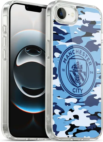 Vista 173 de Head Case Designs Funda de gel con licencia oficial del Manchester City Man City FC Blue Moon Badge Camou [protección de grado militar] compatible