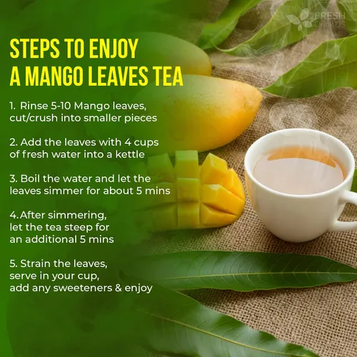 Vista 8 de FreshDrinkUS, Más de 140 hojas enteras de mango secas, 100% natural y puro de té de hojas de mango secas, sin aditivos, sin cafeína, vegano
