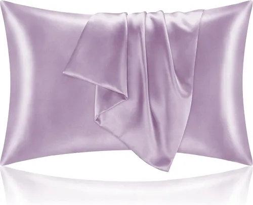 Vista 21 de BEDELITE Funda de almohada de satén para cabello y piel, súper suave y refrescante similar a las fundas de almohada de seda, paquete de 2 con cierre