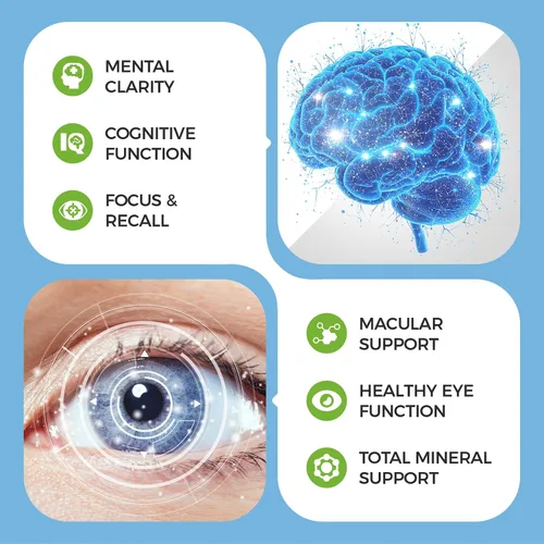 Vista 9 de Suplemento cerebral ocular para memoria y enfoque 14 en 1 Vitaminas
