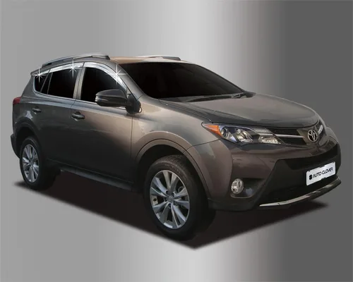 Vista 4 de AUTOCLOVER - Juego de 6 protectores de lluvia con cinta adhesiva para Toyota Rav4 2013 2014 2015 2016 2017 2018 / deflectores de ventana, persianas