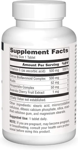 Vista 3 de Source Naturals C-B-R - Vitamina C, Complejo Bioflavonoide Para Protección Antioxidante - 250 Tabletas