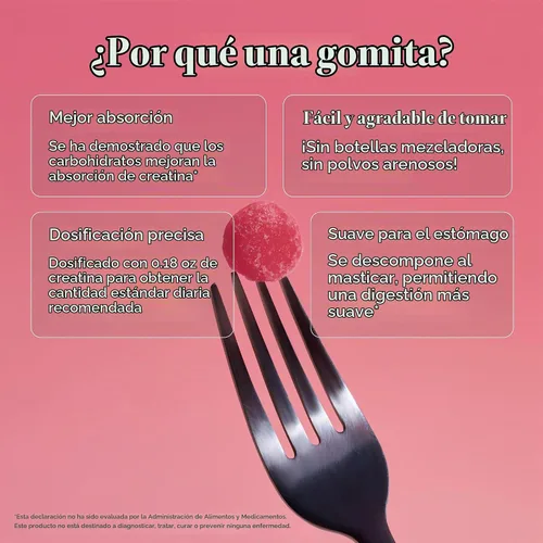 Vista 2 de Arrae Gomitas de creatina para mujer, músculo y fuerza, sandía agria, 90