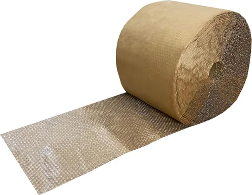 Vista 4 de Amortiguación de burbujas con respaldo de Kraft, 12 "x 125 pies pequeño 3/16", envoltura de burbujas con respaldo Kraft, suministro de embalaje