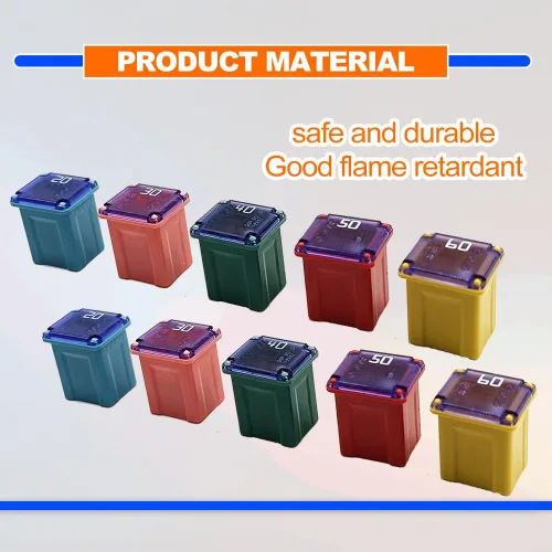 Vista 4 de Kit de fusibles de bloque pequeño cuadrado de perfil bajo para automóvil, 20A, 30A, 40A, 50A, 60A, para automóvil, SUV, RV, caravana, carrito