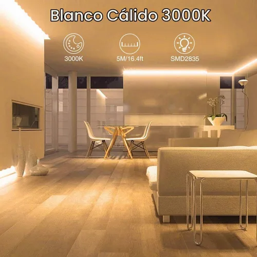 Vista 3 de Tira de luces LED Onforu de 5m, ULSAW011201 Blanco cálido