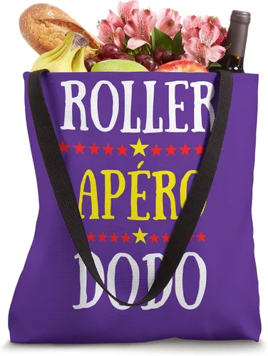 Vista 4 de Roller Apéro Dodo Programme Vacances Week-End Patins Sport Tote Bag