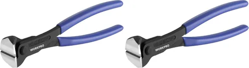 Vista 7 de WORKPRO Alicates de corte de 7 pulgadas, alicates de corte final - Acabado negro en acero cromo vanadio, pinza de corte final de alto