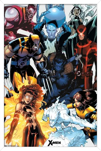 Vista 12 de Trends International Marvel Comics - The X-Men - Collage Wall Poster, 14.725" x 22.375", Barnwood Framed Version Versión enmarcada Barnwood