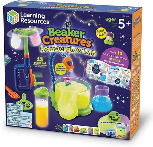 Vista 3 de Learning Resources Beaker Creatures Monsterglow Lab - Kits educativos de ciencia para niños, juegos de jardín de infantes, juguetes STEM