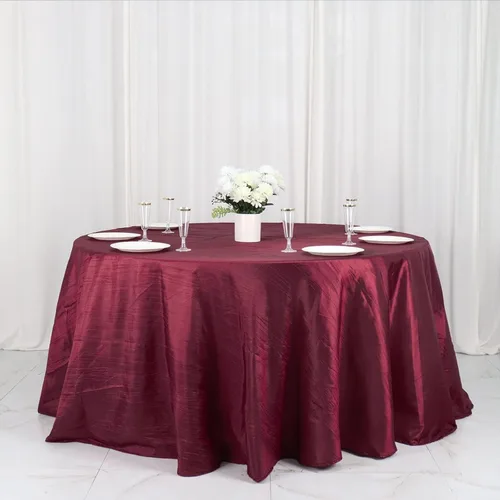 Vista 28 de Tableclothsfactory Mantel rectangular de tafetán arrugado de acordeón azul polvoriento, de 60 x 102 pulgadas, perfecto para ceremonias de boda