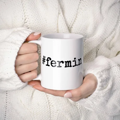 Vista 2 de #fermin - Taza de regalo personalizada con el nombre del hashtag de Fermin. 11 onzas