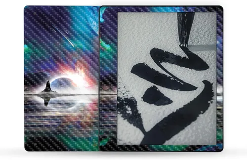 Vista 36 de MightySkins - Skin de fibra de carbono compatible con Amazon Kindle Scribe (2022) - Andrómeda Acabado de fibra de carbono texturizado protector