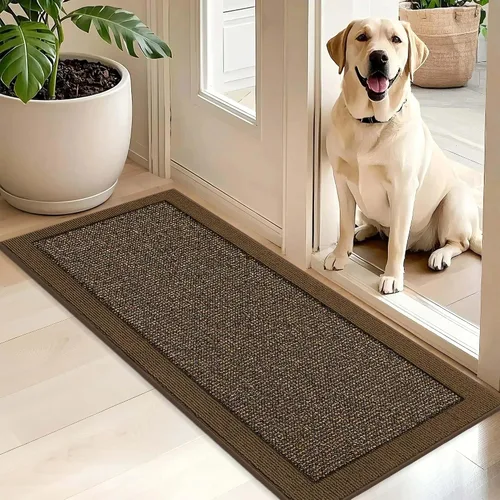 Vista 12 de BEQHAUSE Tapete para puerta interior de 20 x 32 pulgadas, tapete antideslizante para entrada, lavable, resistente a la suciedad, tapete