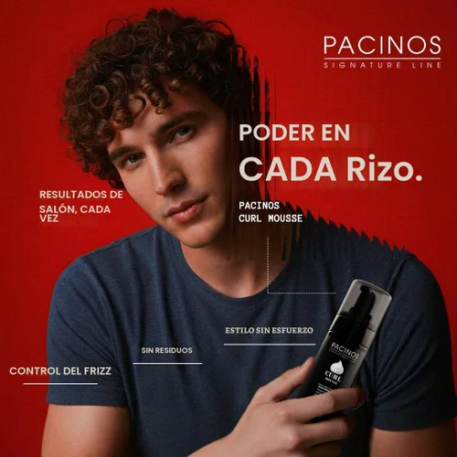 Vista 2 de Pacinos Signature Line - Mousse para realzar rizos Mousse para el cabello y espuma de peinado ligero, productos para el cabello pacinos