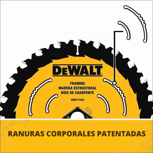 Vista 6 de DEWALT Hoja de sierra circular, 6 1/2 pulgadas, 40 dientes, para estructura (DWA161240)