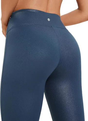 Vista 5 de CRZ YOGA Butterluxe - Leggings de piel sintética mate para mujer, 26.5 pulgadas, sin costuras frontales, cintura alta, elásticos, pantalones de piel