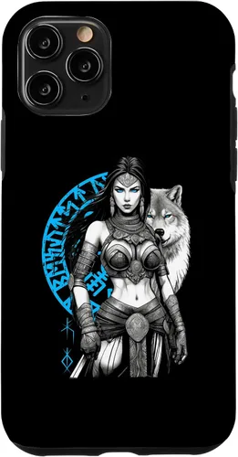 Vista 10 de Funda para iPhone 15 Mitología y fuerza The Shield Maid