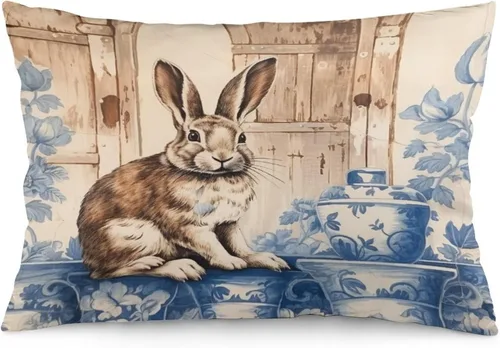 Vista 23 de Funda de almohada rústica de 12 x 20 pulgadas, diseño de cabaña en el bosque, súper suave, funda de cojín impresa de doble cara, funda de almohada