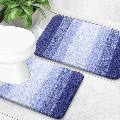 Vista 78 de OLANLY - Juego de tapetes para baño de 2 piezas, de microfibra, suaves y absorbentes, antideslizantes, lavables a máquina y para secadora, felpudos