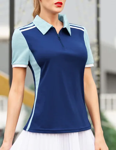 Vista 4 de JACK SMITH Camisas de golf de manga corta para mujer ajuste seco absorben la humedad