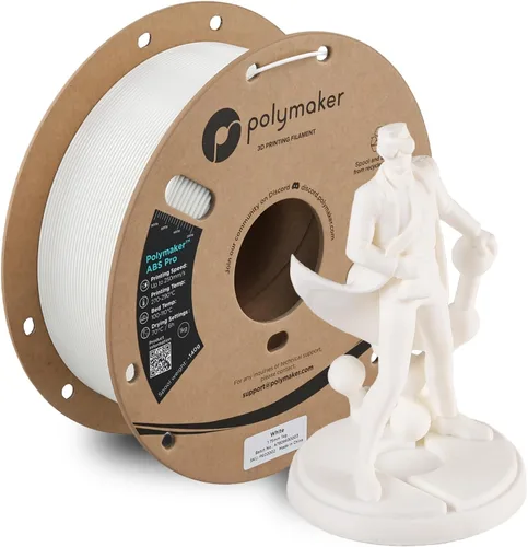 Vista 10 de Polymaker Filamento ABS Pro para impresora 3D de 0.069 pulgadas, color negro, ABS de grado de ingeniería de 2.2 lbs con alta resistencia al calor