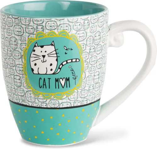 Vista 5 de Pavilion Gift Company Dog Mom - Taza de café, taza de té, 20 onzas, rosa
