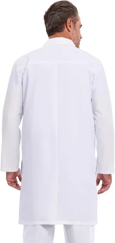 Vista 4 de Dickies 83403 - Abrigo de laboratorio unisex con cierre frontal de botón de 40 pulgadas para hombre y mujer, con 3 bolsillos, 83403