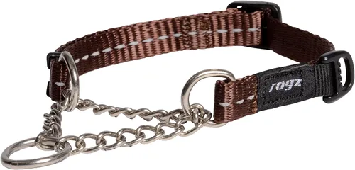 Vista 7 de Rogz Utility - Collar de perro de medio cheque reflectante de 1 pulgada, color naranja