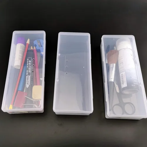 Vista 6 de Organizador de viaje para cosméticos de maquillaje, caja de lápices para brochas de papelería, píldoras, suplementos, portátil, 7.3 x 2.8 x 1.4
