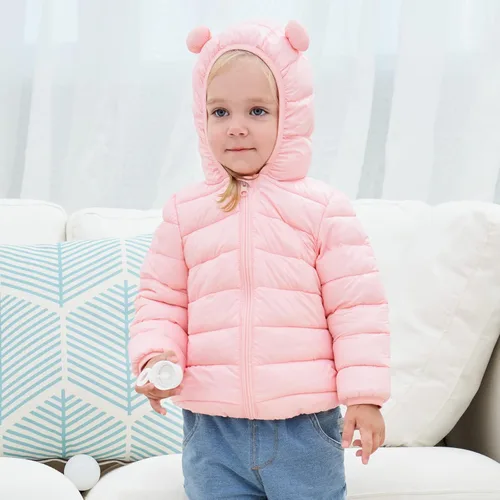 Vista 3 de UNICOMIDEA Abrigos de invierno para bebés cálidos con capucha para bebés niños niñas chaquetas para 6M-5T