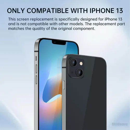 Vista 3 de Para iPhone 13 Reemplazo de pantalla 6.1 '' con auricular Sensor de proximidad LCD táctil Pantalla Full HD digitalizador Marco Asamblea Sensor