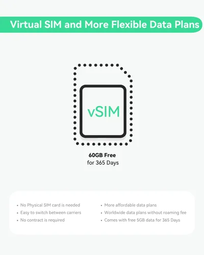 Vista 4 de LINOVISION Industrial Global 4G LTE Router celular con plan de datos precargado - 60 GB 365 días, enrutador virtual SIM compatible con Plug-n-Play
