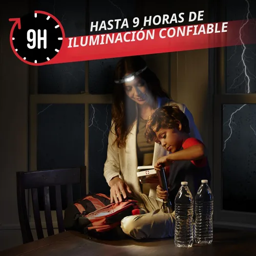 Vista 9 de Energizer Universal+ - Linterna frontal LED (paquete de 2), lámpara de cabeza brillante para exteriores, luz de campamento y emergencia, IPX4 Negro