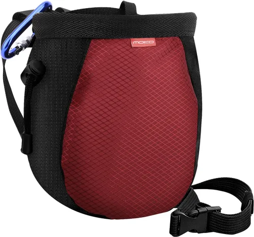Vista 10 de Moko Rock Climbing Chalk Bag, Bouldering Chalk Pot Bucket with Adjustable Belt & Carabiner Drawstring Climbing Gear