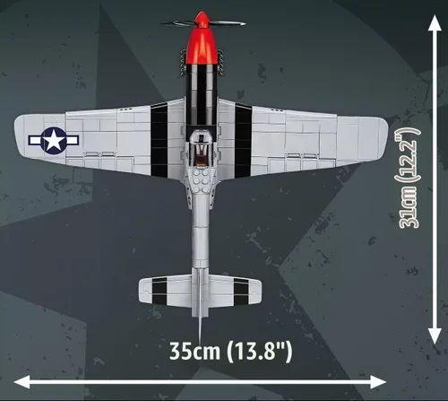 Vista 4 de COBI TOP Gun: Maverick™ Mustang P-51D™, escala 1:32, 350 piezas