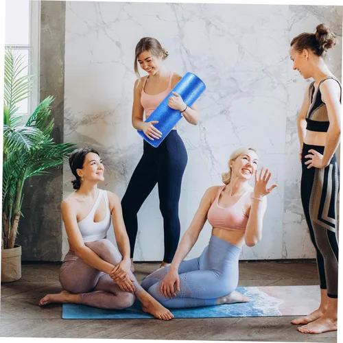Vista 4 de Foam Yoga Roller High-Density Muscle Massage Column for Fitness Muscle Relaxation Household Yoga Supply for Body Awareness Postural Balance