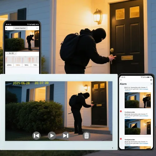 Vista 4 de Sistema de intercomunicación de timbre de video inteligente para el hogar con pantalla táctil grande de 10.1 pulgadas, cámara