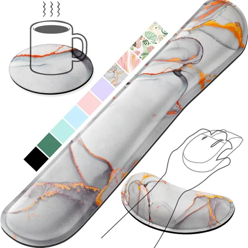 Vista 10 de Gimars Reposamuñecas para mouse, soporte de muñeca Pop It Fidget para aliviar la presión del mouse, almohadilla ergonómica de espuma viscoelástica