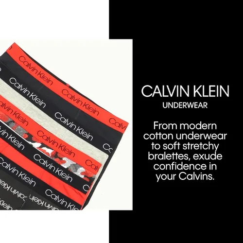 Vista 6 de Calvin Klein Calzoncillos tipo bóxer de algodón modernos para niños (paquete de 5)
