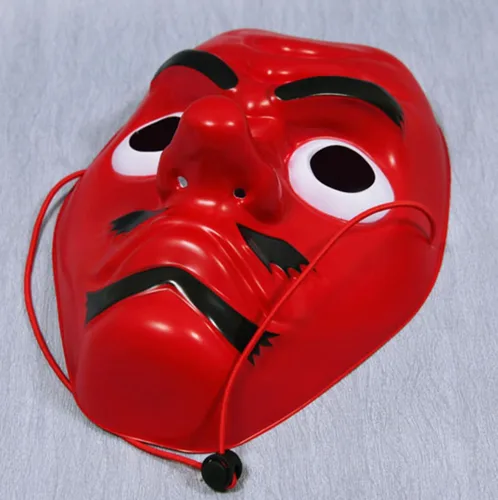 Vista 4 de Máscara japonesa de Tengu Noh Cosplay de PVC Demon Prajna tamaño completo para adultos disfraz de Halloween
