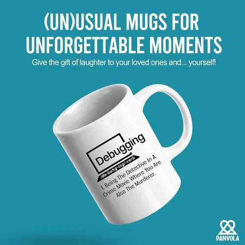 Vista 2 de Panvola Taza de café con cita divertida para programador, programación de computadoras, codificador, taza de cerámica (11 oz)