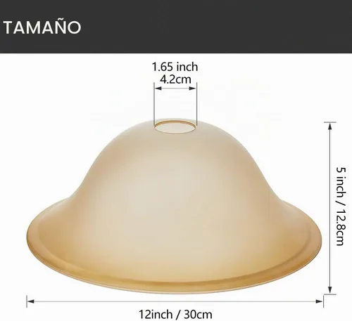 Vista 3 de Pantalla de cristal antiguo para lámpara de pie, repuesto de pantalla de lámpara de alabastro, piezas de repuesto de lámpara de pie