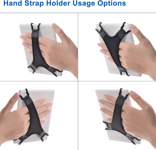 Vista 6 de TFY Bolsa protectora de transporte (gris oscuro), además de soporte para correa de mano para tabletas y lectores electrónicos de 6 pulgadas